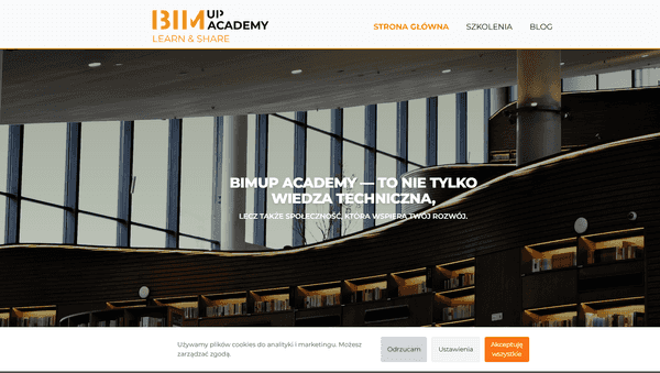 BIMup Academy training platform website